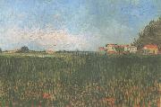 Vincent Van Gogh Farmhouses in a Wheat Field near Arles (nn04)